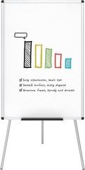 Portable Whiteboard Easel, 36×24 Inches, Height Adjustable
