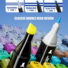 Alcohol Markers, 120 Colors Art Drawing Markers Set for Kids Adults Dual Tip Per