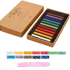 Non Toxic Artist Pastels,Square Soft Pastels Set,Chalks 12/24/36/48 Colors Soft