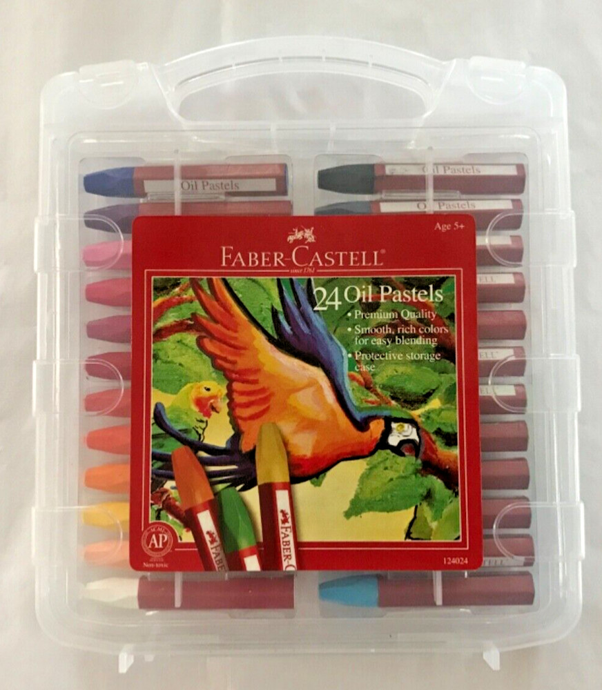 Faber-Castell 24 Oil Pastels In Durable Storage Case/ Blendable Vibrant Colors