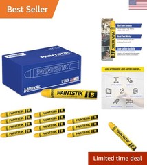 Versatile Yellow Paintstik Markers – Weather-Resistant Stick Paint in 12 Pack