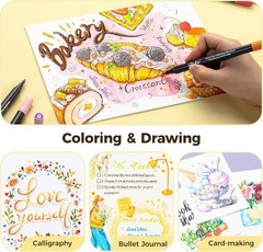 Artisan Marker Set: 80 Colors & 72 Bleed-Proof Pages for Versatile Creations