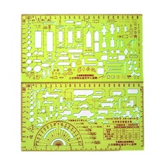 2x Traffic Accident Drawing Ruler Compact Map Survey Professional Drafting