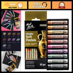 Metallic Soft Pastels Set – 10 Vibrant Colors for Art, Drawing & Crafting