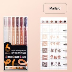 6 PCS Acrylic Gel Pens Quick Dry 1.0mm Fine Point Marker Drawing Maillard