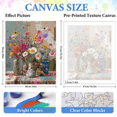 Paint by Numbers Kit for Adults Beginner, Flowers Adult Paint by Number Kits …