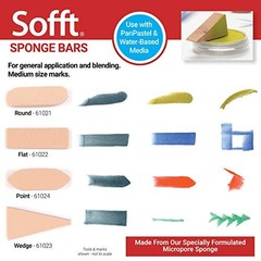 Sofft Artist Tools by GOLDEN, Mixed Sponge Bars, Professional Artist Pack of 4