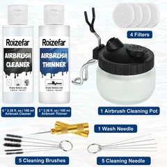 Roizefar Airbrush Cleaning Kit, Pot with 6 Airbrush…