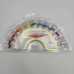 Watercolor Paint Set 24 Tubes 12ml / 0.4 Fl Oz Each Tube Variety Of Colors