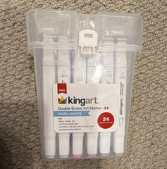 KINGART Pro Pastel Palette 24 Double-Ended Alcohol-Based Art Markers Set