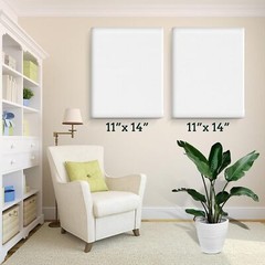 ESRICH Stretched Canvas for Painting 11X14 Inch, 10 Pack Blank Canvas -5/8