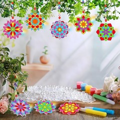 30 Sets Summer Mandala Suncatchers Craft Kits Easter Holi DIY Glow in The Dar…