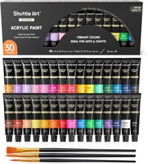 Shuttle Art Acrylic Paint Set 30 x12ml Tubes Non Toxic