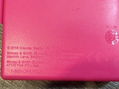 Crayola Markers Crayon 8pc Carry Case Storage Holder Vintage Pink 2018