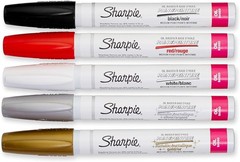 Vibrant Oil-Based Paint Markers – 5 Colors, Medium Point for Rock Painting