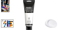 250ml BASICS Acrylic Paint in Titanium White – Ideal for Students & Artists