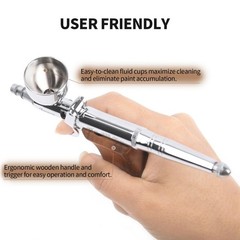 Bucasso Airbrush Guns for Painting, Double Action Trigger W001-Walnut