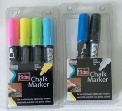 Marvy Uchida Bistro CHALK MARKERS MED TIP Pink Yellow Green Lt. Blue Blue Black