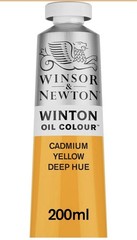 Winsor & Newton Winton Oil Color, 200ml (6.75-oz) Tube, Cadmium Yellow Deep Hue
