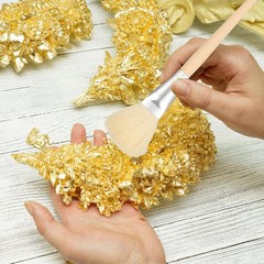 DSLSQD Mop Brush for Acrylic Painting, 7 PCS Assorted Size Large, Wood Color