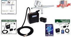 Versatile Airbrushing System with Mini Compressor – Crafts & Cake Decorating Kit