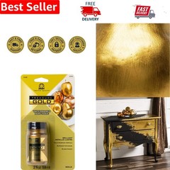 2 Fl Oz Treasure Gold Paint – Multi-Surface Metallic Finish for Creative Crafts