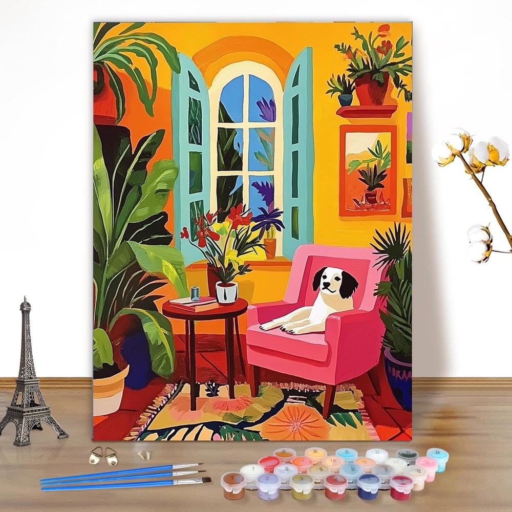 Paint by Numbers Kits for Adults Landscape, Home DIY Kits Crafts for Beginner on