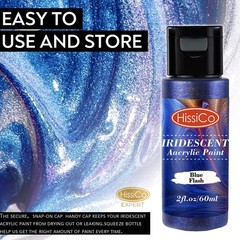 Iridescent Acrylic Paint Set of 16 Chameleon Colors 60ml 2 OZ Bottles, High V…
