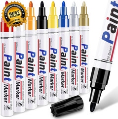 Oil Based Paint Markers for Metal: 8 Colors Oil Based Permanent Paint Pens for M