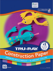 Tru-Ray Construction Paper, 10 Vibrant Colors, 9″ X 12″, 50 Sheets