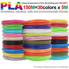 Colored Pla Filament for 3d Pen Printing 36m 50m 100m 150m 200m Smoke-free Safe