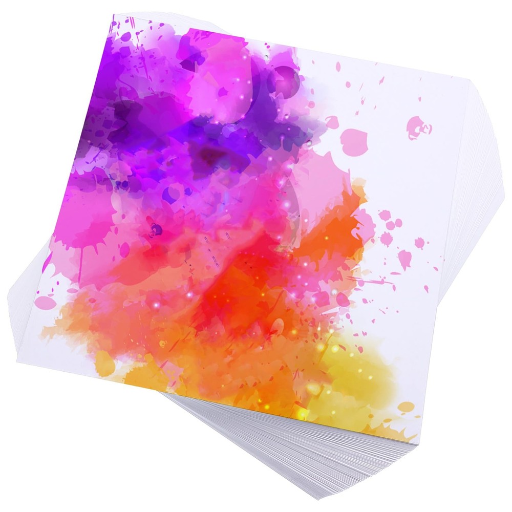 100 Sheets 8×8″ Watercolor Paper 140lb Cold Press Blank Cotton Art Pad