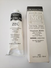 Lot of 20 LARGE 150ml Tubes WHITE Grumbacher Oil Paint Academy Zinc Titanium ZEC