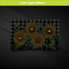 Briarwood Lane Summer Canvas Art 24×16 Checkered Sunflowers For Summer Large