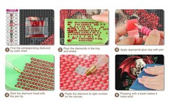 Red Dragon on Skull Roses Flowers 5D Diamond Drill Dot Art Painting Kit Fantasy