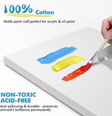 Canvas for Painting, 14 Pcs Muti Pack Stretched Painting Canvas, Blank Paint Can