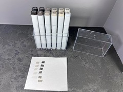Copic .Too 12 Warm Gray Marker Set W0-W10 + Colorless Blender | Unused | Square