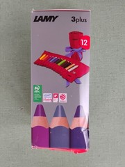 Lamy 3Plus Colored Pencils 12-Pack w/ Sharpener in Fabric Roll Damaged Box