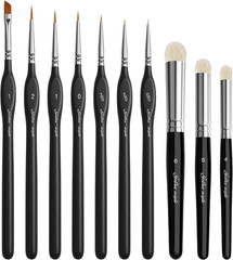 Golden Maple Miniature Paint Brushes Drybrush-10Pcs Micro Detail Paint Brush Set