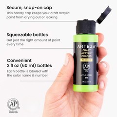 Versatile Craft Acrylic Paints – 20 Bottles of Fast-Drying, Rich Pigment Colors