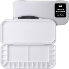 Airtight Watercolor Palette with Lid – 18 Wells for Travel & Studio, 10.6″x5.2″