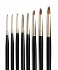 Isabey Series 6229 Kolinsky Sable Miniature Paint Brushes