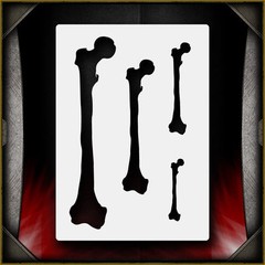 Bones 3 Airbrush Stencil Template Paint Airsick