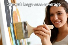 8-Inch Flat Artist Brush – Wool Bristle for Oil & Acrylic Painting – Ergonomic