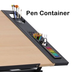 Drafting Drawing Table Tiltable Tabletop Edge Stopper Adjustable Height