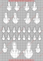 GEN2275W Middle Finger Water Based Vinyl Masking/ Stencil Kit