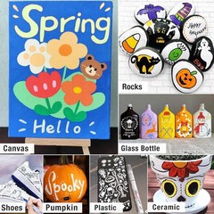8 Colors Oil Based Paint Pens Permanent Marker for Metal, Wood, Canvas, Fabric
