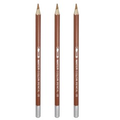 3Pcs Watercolor Pencils for Coloring Drawing Painting,Brown