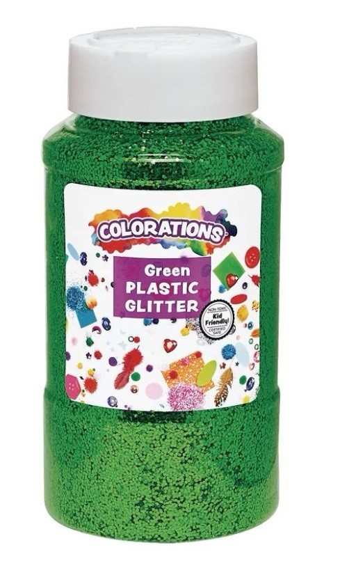 Non Toxic Plastic Glitter Classroom Supply for Arts and Crafts 1 lb. Green ASTM