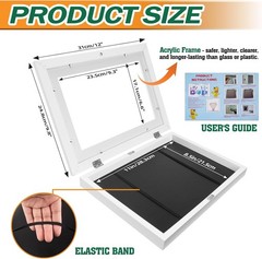 Kids Art Frames 8.5×11 4 Pack Flip Frame White